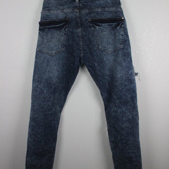 H & M, Divided Jeans, Men's 32 by 32, blue, MINIMAL USE - Picture 6 of 7